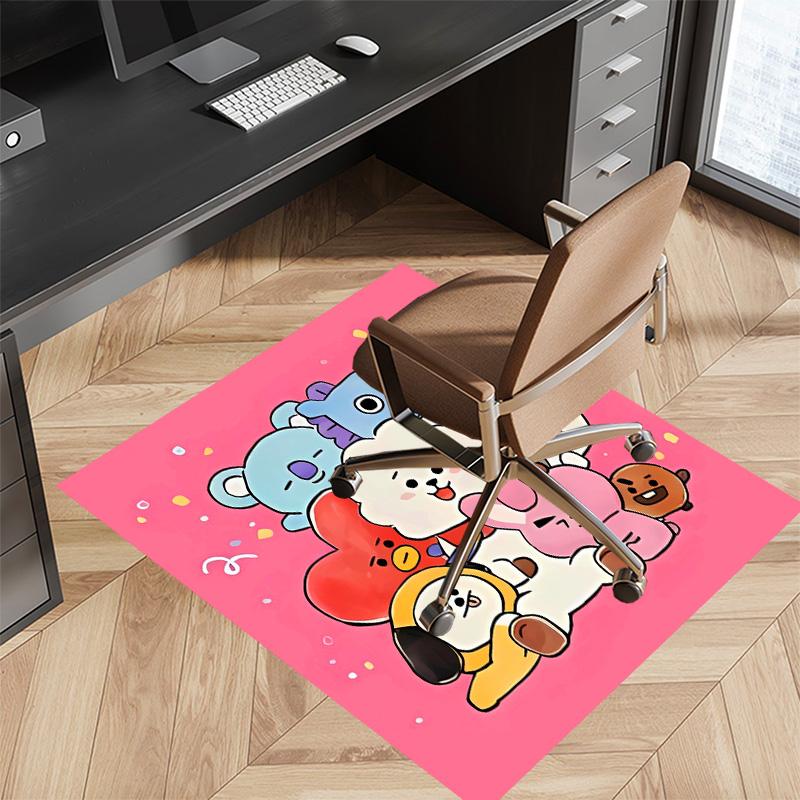 BT21 characters Printed Absorbent Washable Carpet, Non-Slip Bathroom Mats, Kitchen Rugs, Yoga Mat,Living Room Entrance, Camping Picnic Rugs