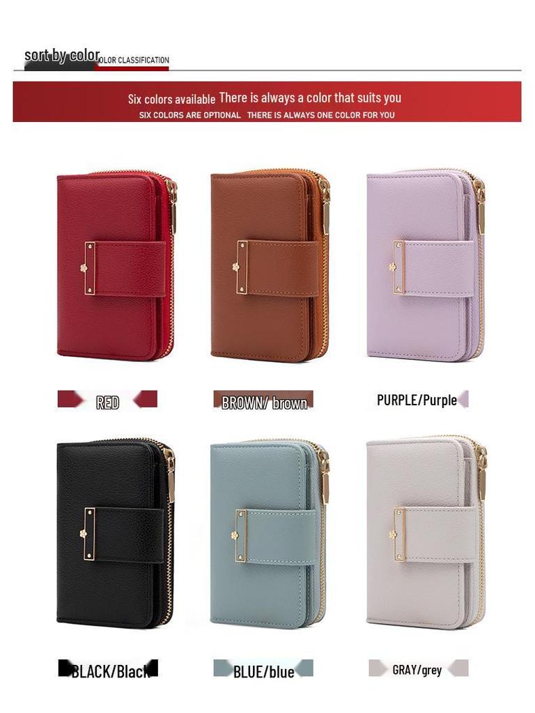 Женский кошелек и клатч с несколькими отделениями для карт и карманом для монет на молнии