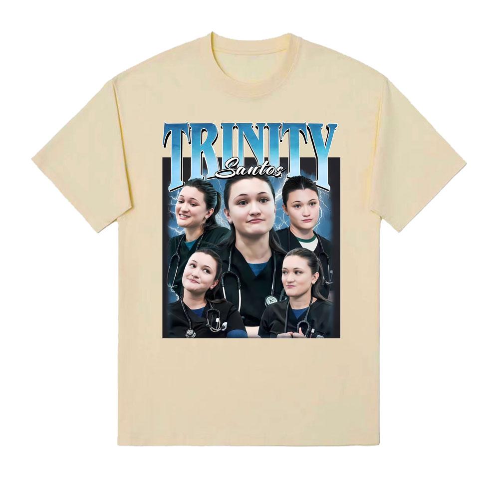 Trinity Santos Unisex Vintage 90s Medical Drama Fan Graphic T Shirts Unisex Women Fashion 100 Cotton Tee Shirt ONeck Tops Tshirt