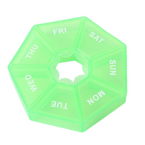 Еженедельный органайзер для таблеток с 7 отделениями, портативный дорожный футляр для таблеток, дозатор для приема лекарств один раз в день, ящик для хранения капсул