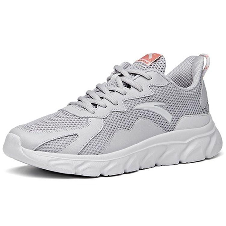 Anta Comfortable Shock Absorbing Wear Resistant Breathable Lightweight Low Top Casual Shoes Men Sneaker Gray 912125570-1