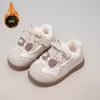 Girls' Winter Fleece-Lined Shoes, New Style Warm Princess Shoes for Children, Soft-Soled German Training Shoes for Babies