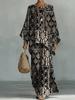 European and American women's Y1 plus-size slimming ethnic style long dress set, bohemian casual plus-size dress