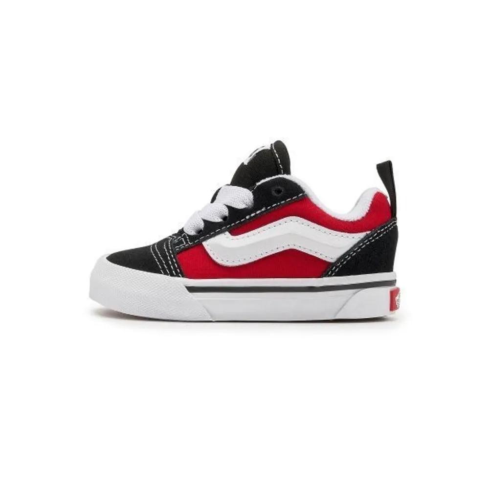 Vans KIDS New School Elastic Lace Toddler - Black Racing Red VN000D0KBRR1