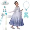 Платье Эльзы из мультфильма «Холодное сердце» для детей, костюм принцессы для девочек, идеально подходит для Хэллоуина, дней рождения, вечеринок, Сити-Го-Сан и рождественских сюрпризов.
