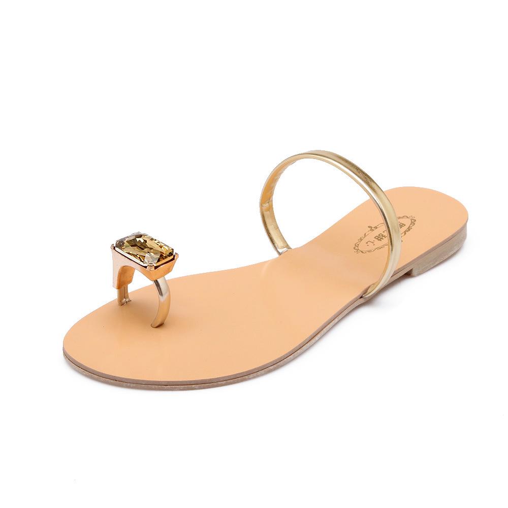 Тапочки для иностранных трансграничных перевозок, женские летние модные тапочки с круглым носком и ромбовидной подошвой, женские плоские тапочки