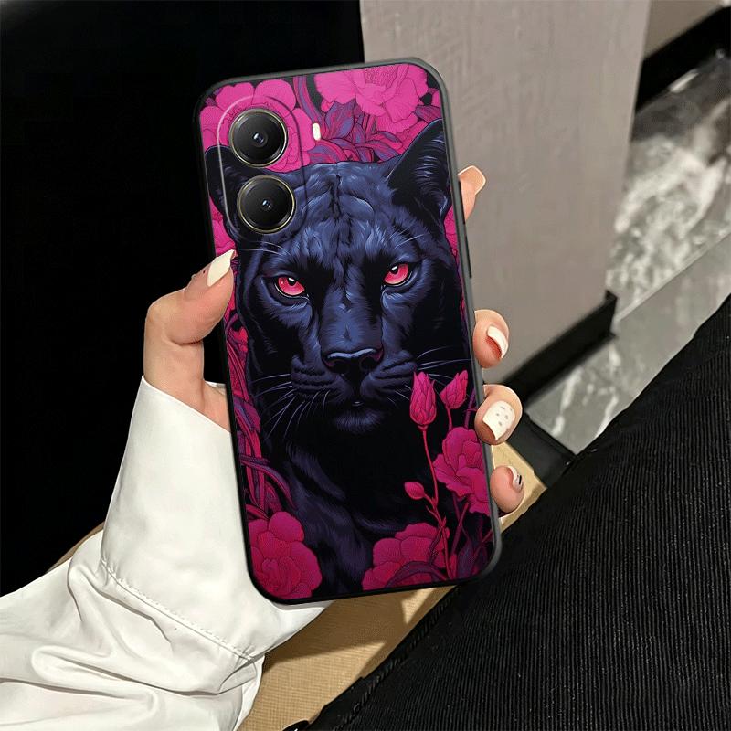 Black Panther Cool Animal Soft Phone Case for Xiaomi Poco X5 X6 X7 X8 Pro Max X3 F7 F8 Ultra M8 M7 M6 M5 Redmi 15 15C 14C 13C 12