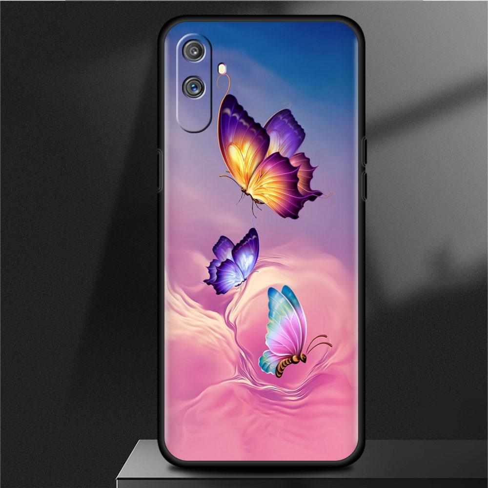 Мягкий чехол для Oppo Realme 8 C21Y C21 GT Neo 2 Pro 3 7 9 Pro 8i 6 C11 9i C35 C15 C12 C3, чехол для телефона с бриллиантами, цветами, бабочками