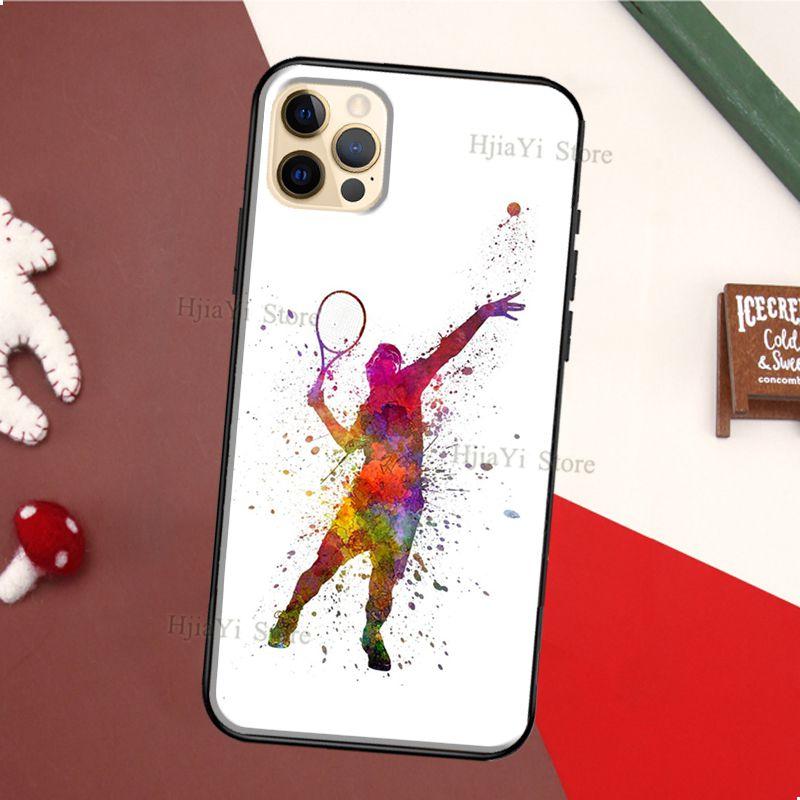 Теннисная ракетка Теннисный мяч Чехол из ТПУ Для iPhone 11 14 Pro Max 12 13 mini X XS Max XR 5S SE 2020 6S 7 8 Plus Задняя крышка