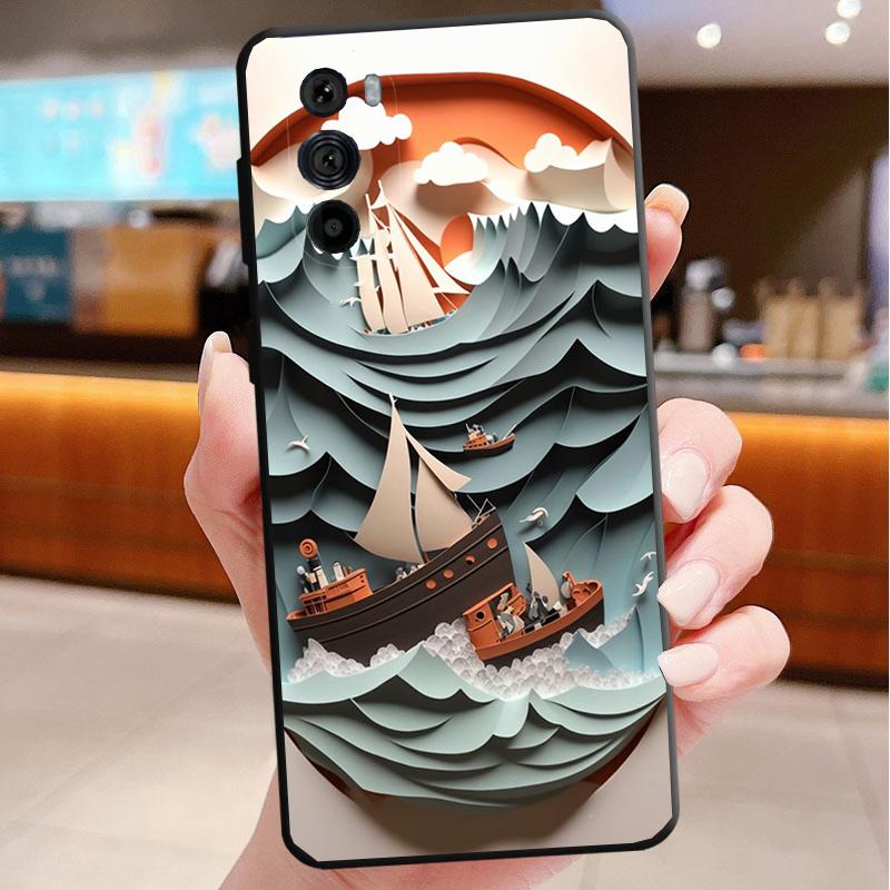 Чехол для телефона с пейзажем для Motorola Edge 60 50 40 Pro 60 50 40 30 Ultra Neo Fusion Moto G Play G Stylus G Carcasas