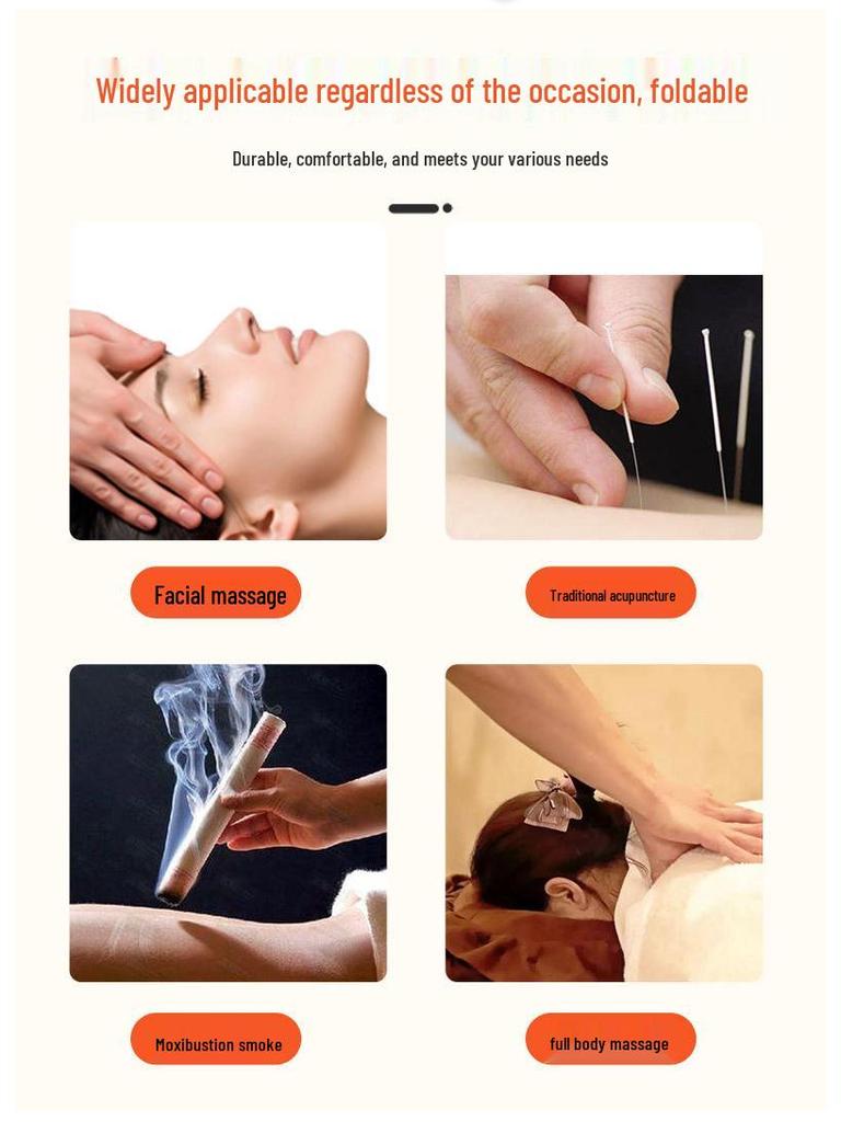 Портативная складная массажная и физиотерапевтическая кровать с двойной балкой для домашнего использования