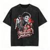 Летняя MJ Новый фильм Майкл Джексон Графический Винтажная стираная футболка Хлопок Унисекс Мужская Женская Футболка Yk Tee Подарок для фанатов