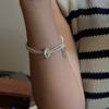 Handmade Elastic 925 Sterling Silver Rainbow Beads Beaded Women Bracelets Fine Jewelry