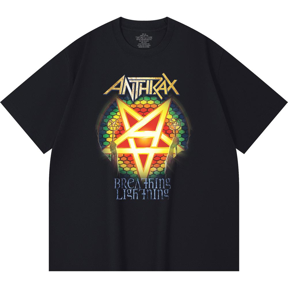 Хлопковая футболка плотностью 230 г/м² 100% Хлопок Heavy Metal Футболка с принтом рок-группы Популярная музыка Унисекс Тяжелая хлопковая футболка