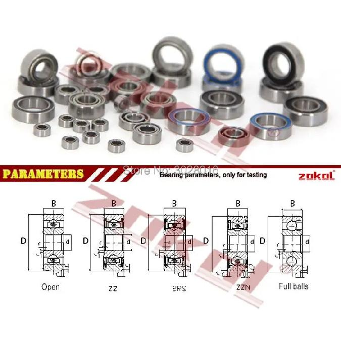 ZOKOL 10/200PCS Small Deep Groove Ball Bearing 603ZZ 604zz 605ZZ 606zz 607ZZ 608ZZ 609ZZ 604-24S 605-2RS 606RS 608-2RS 609RS