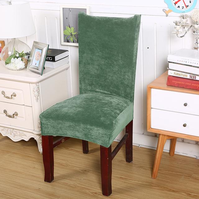 Плюшевая ткань, плотный тканевый чехол на стул, эластичные чехлы на сиденья, эластичный чехол для скамейки для офисного стула, вечеринки, банкета, отеля, гостиной