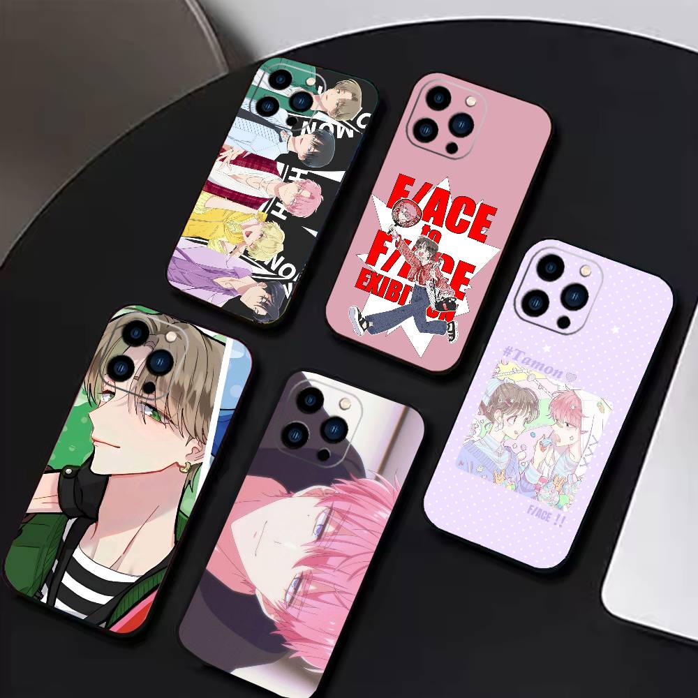 Чехол для телефона F-Tamon B-Side для iPhone 17, 16, 15, 14, 13, 12 Plus, Max, мягкий силикон, черный