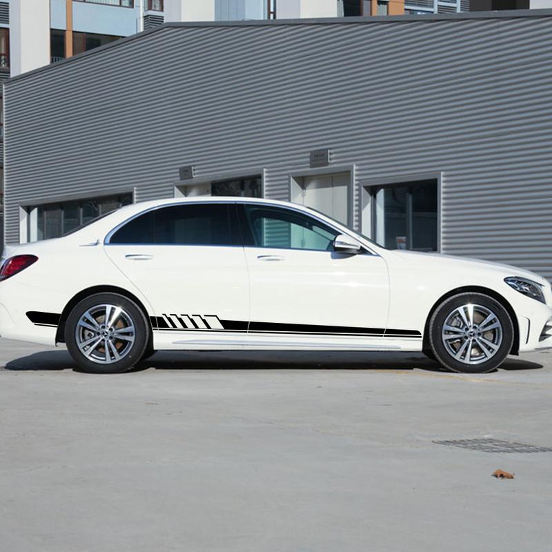 Автомобильные наклейки Авто Боковая полоса DIY Декали для Mercedes Benz W205 W204 W203 C-класс C180 C200 C300 C63 Coupe C43 Автоаксессуары