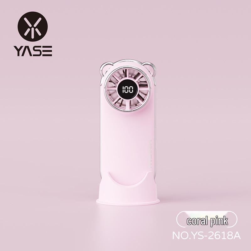 Compact High-Speed USB Rechargeable Digital Display Handheld Fan for Strong Summer Breeze