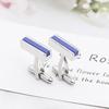 Trendy French-style men's shirt cufflinks, creative drip-painted cufflinks, Cufflinks P1022 Black