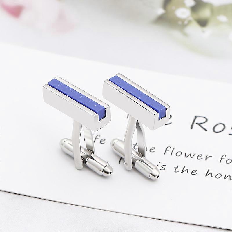 Trendy French-style men's shirt cufflinks, creative drip-painted cufflinks, Cufflinks P1022 Black