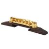 Yibuy Adjustable Archtop Jazz Guitar Bridge with Gold-Plated Alloy Hardware and Rosewood Material