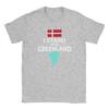 Casual Greenland Flag  TShirts Men O Neck 100 Cotton T Shirt  Short Sleeve Tees Birthday Gift Tops