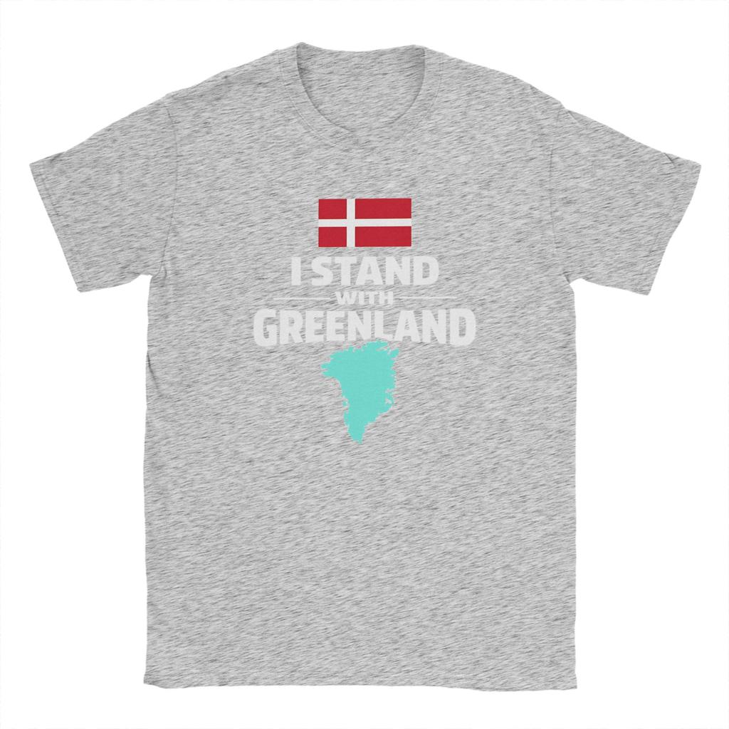 Casual Greenland Flag TShirts Men O Neck 100 Cotton T Shirt Short Sleeve Tees Birthday Gift Tops