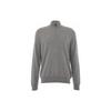 Polo FW22 Однотонный свитер из шерсти на молнии до половины с вышивкой логотипа Мужской свитер Серый 710876756-009