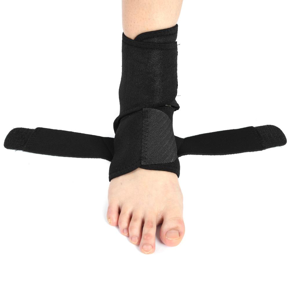 Adjustable Breathable Ankle Support Brace Foot Sprain Injury Pain Wrap Strap Protector Black