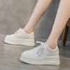Модные дизайнерские кроссовки на платформе для женщин, новые весенне-осенние белые кожаные туфли с мягкой подошвой, женская мода, повседневные туфли Zapatillas De Mujer