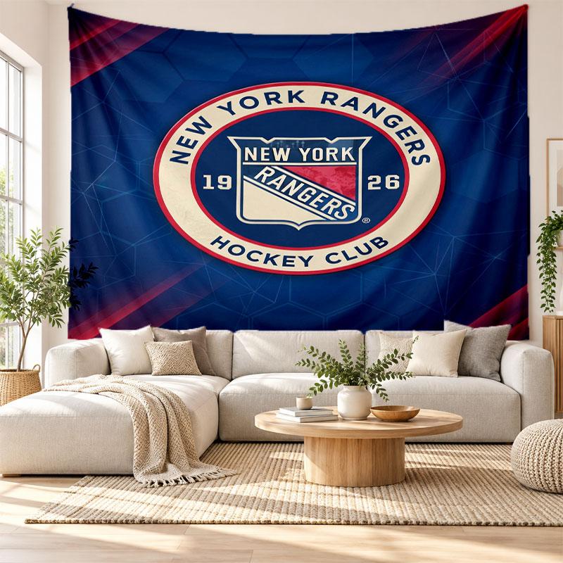 New York Rangers Wall Tapestry, Soft Fabric Wall Hanging, Decorative Backdrop For Bedroom Home Wall Art