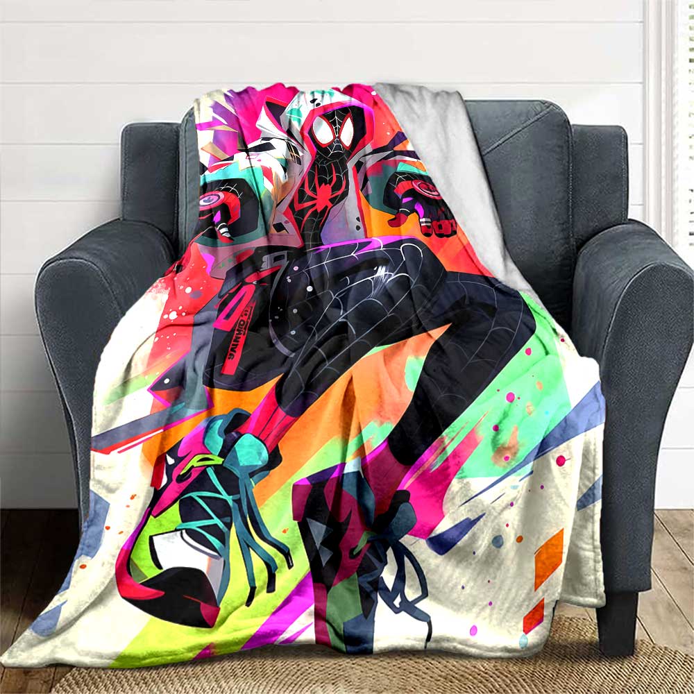 Spider-Man: Spider-Verse Cozy Blanket Ultra-Soft Suitable for Sofa Couch Office Bed Picnics Four Seasons Multipurpose Decor Unique Gift Y43