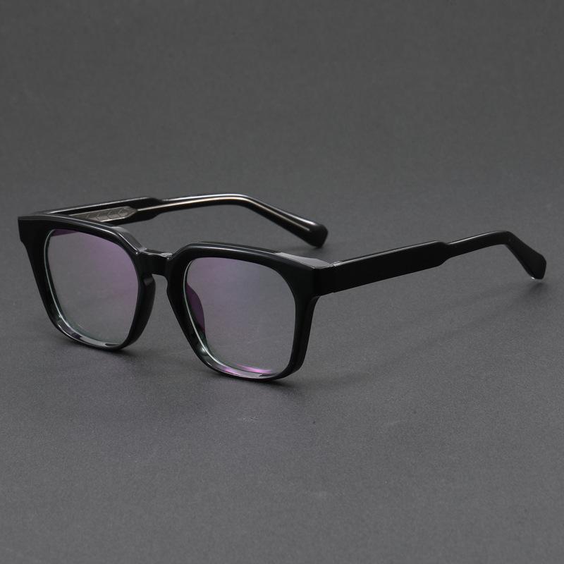 New propionic acid pin glasses frame European and American square thick frame anti-blue light flat mirror can be equipped with myopia