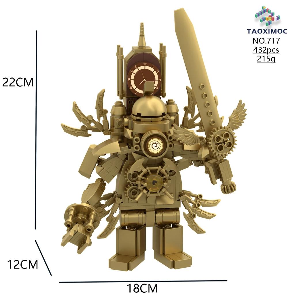 Skibidi Toilet MOC Абстрактный Робот Набор Строительных Блоков Совместимый С MT61-B Ракетный Рюкзак Телевизионный Король Масштабная Модель Блочные Кирпичики Игрушки Игровые Наборы