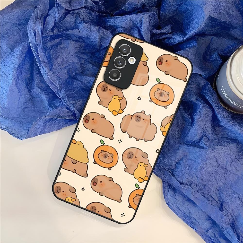 Cute Capybara Phone Case for Samsung Galaxy S26 S25 S24 S30 S21 S23 S20 S22 Fe Pro Edge Ultra Plus glass Cover