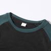 Men's Slim Fit Casual Sports Round Neck Long Sleeve Colorblock Pullover Bottoming Long Sleeve Top