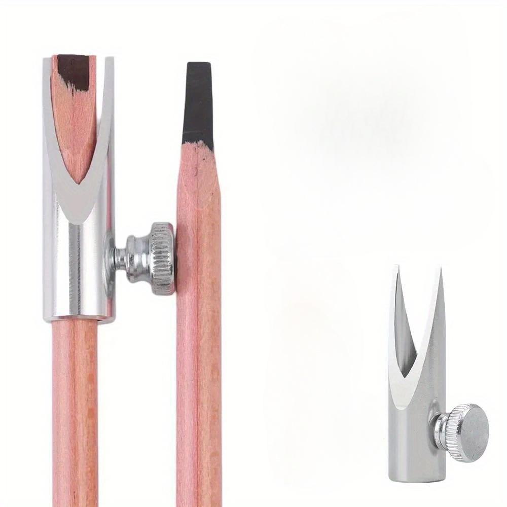 Ручная точилка для карандашей для бровей из алюминиевого сплава с регулируемым зажимом, инструмент для рисования, удобный для начинающих, художественный аксессуар, точная и легкая заточка