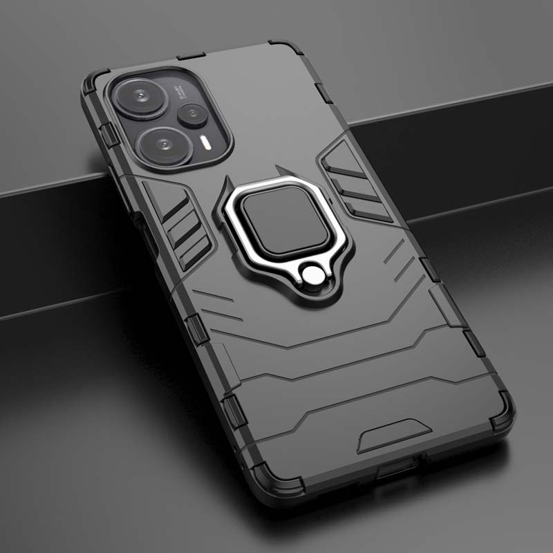 Противоударный чехол для POCO F5 F6 Pro Bumper Armor Metal Ring Stand Back Phone Cover для Xiaomi Poco X5 X6 M6 Pro M5 M5S 4G Fundas