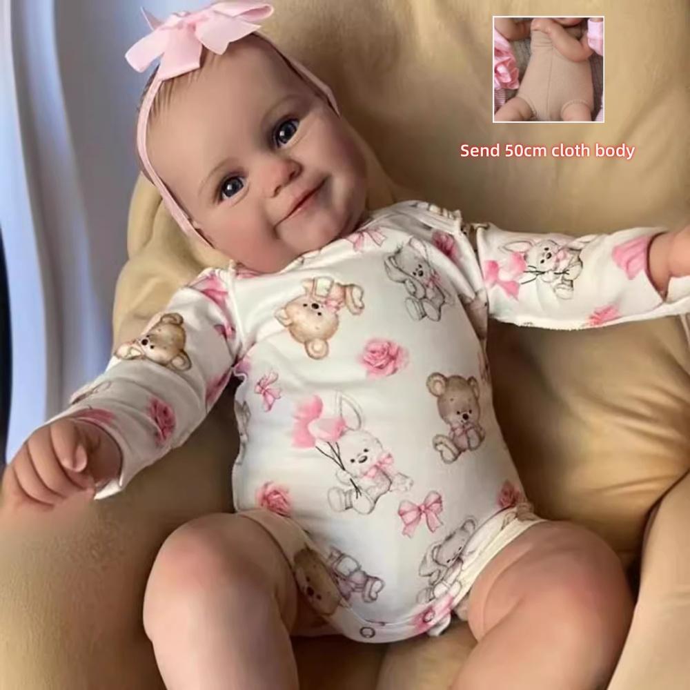 50/60 см Мэдди Реборн, детская игрушка-кукла, реалистичное тканевое тело или полностью силиконовая кукла для моделирования тела, милые пухлые регенерированные детские куклы, детская игрушка для сна перед сном