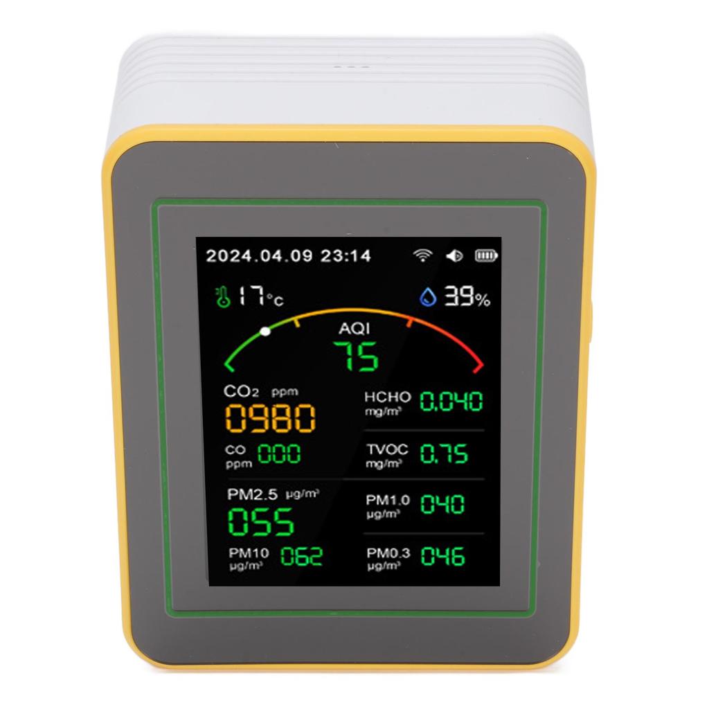 Air Quality Detector 15 In 1 WIFI APP Control CO2 HCHO TVOC PM0.3 PM1.0 PM2.5 PM10 Temperature