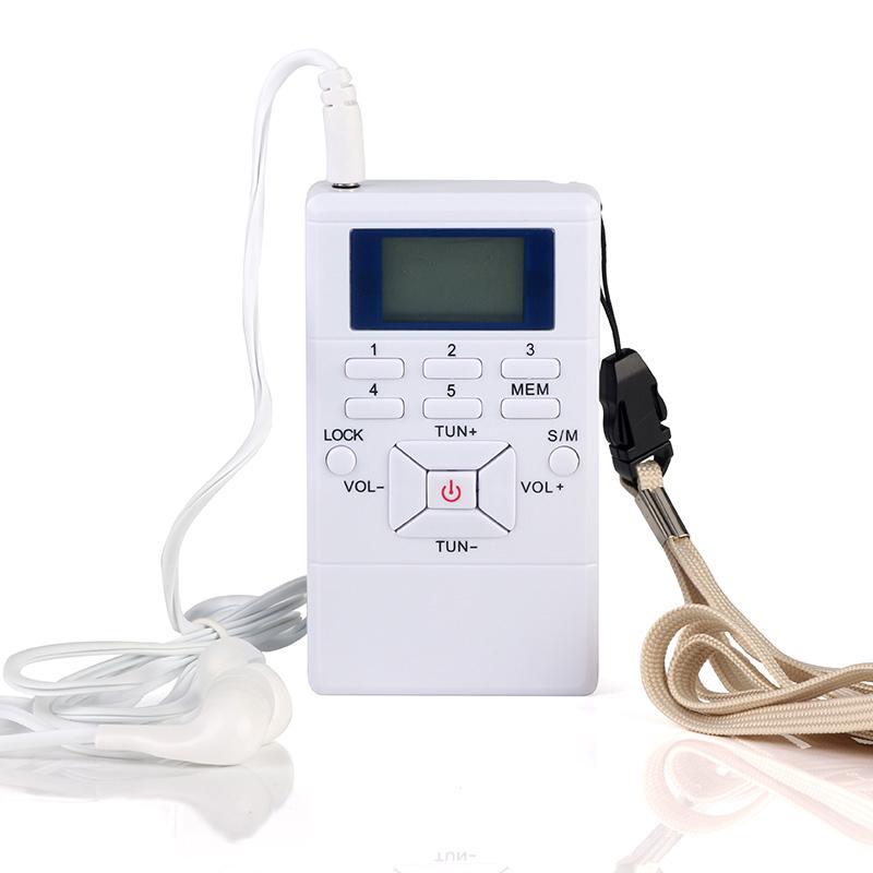 Портативное цифровое FM AM радио Мини карманный приемник Walkman Стерео с наушниками