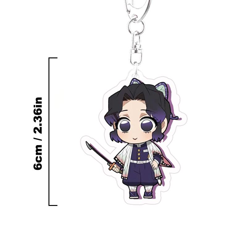 23Styles Decoration Acrylic Keychain Kimetsu No Yaiba Cute Kawaii Demon Slayer Anime Keyring Gifts