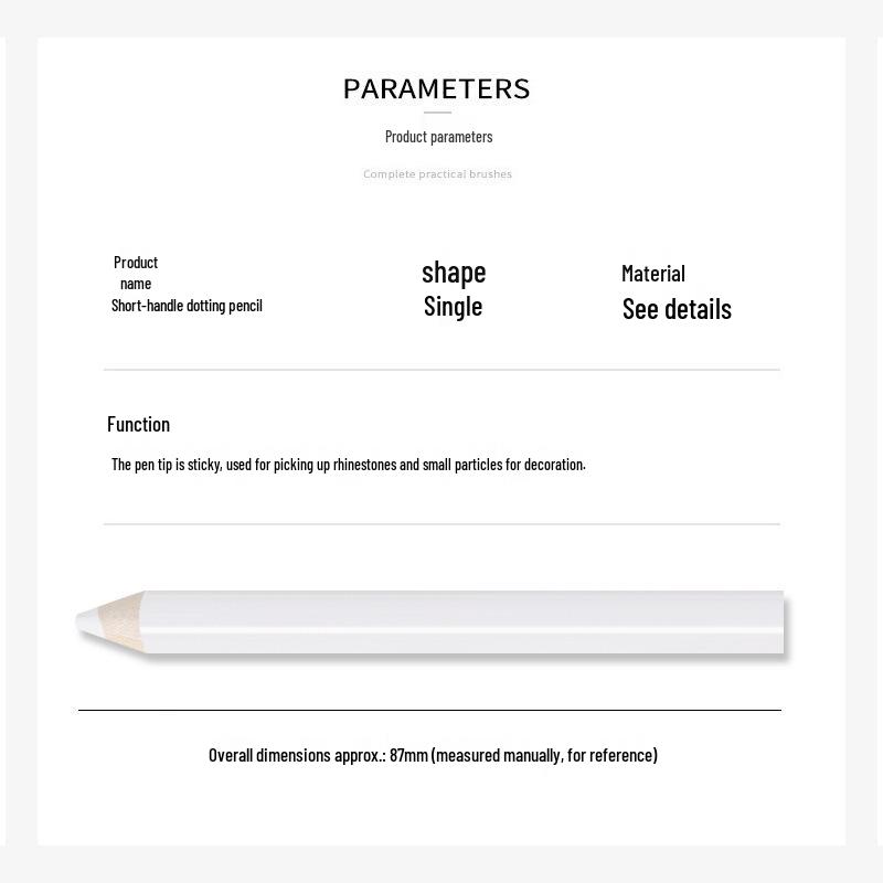 White Nail Art Rhinestone Adhesive Pencil for Pearls, Diamonds, and Phone Decoration