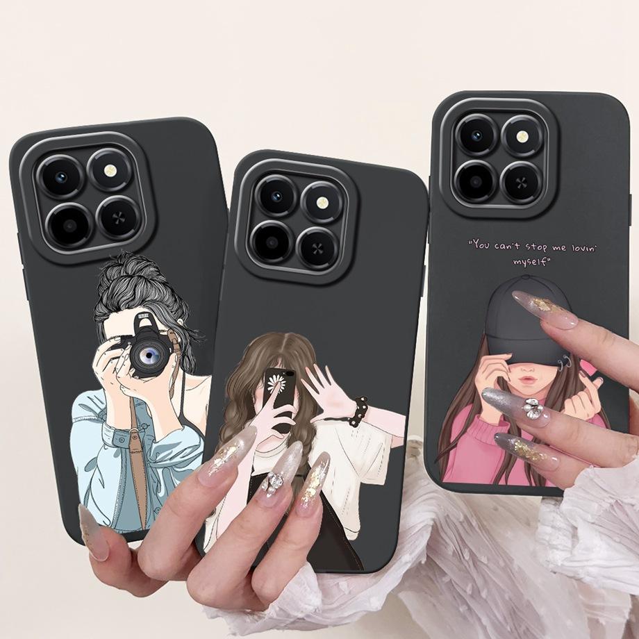 Чехол для Honor X6c Новая Мода Мультяшный Люксовый Девичий Рисунок Funda Для Huawei Honor X6C X6 C X 6C Чехол Матовый Жидкий Силикон