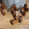 Wooden Crucifix Comfort Holding Cross Pocket Small Size Handheld Christian Prayer Cross Stress Relief Encouragement Gift