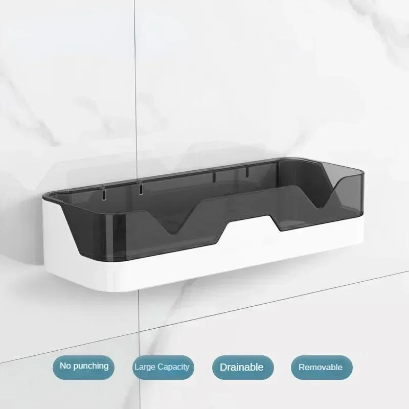 Полка для ванной комнаты, органайзер, стеллаж для хранения душа, черные угловые полки, настенный алюминиевый держатель для туалетного шампуня без дрели