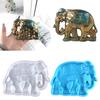 Semi-stereoscopic Elephant Wall Ornaments Drop Glue Mold Diy Wall Pendant Desktop Decoration Epoxy Silicone Mold