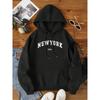 Letter Graphic Sweatshirt Men Women Loose Fleece Hoodie Pullover Hoodies Crewneck Pocket Clothes Couple Hoodies & Sweatshirts Unisex