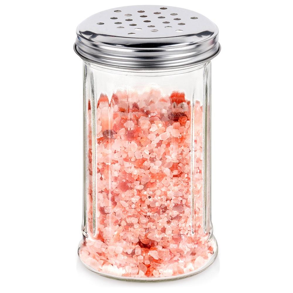 Duży Pojemnik Szklany z Sitkiem na Przyprawy Cukier Puder Parmezan Posypki